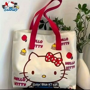 Hello Kitty Women's Canvas Tote Bag NWT, Size Large